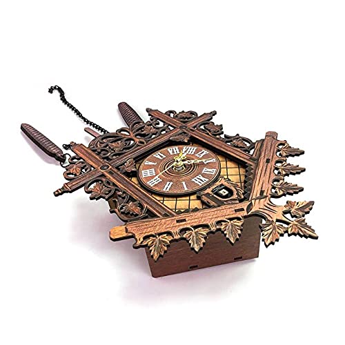 Reloj de pared de cuco para paredes vacias decoracion vintage madera 3