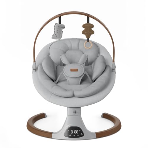 image for Baby Swings for Infants, Monamii Baby Swing, Bluetooth Infant Swing wi
