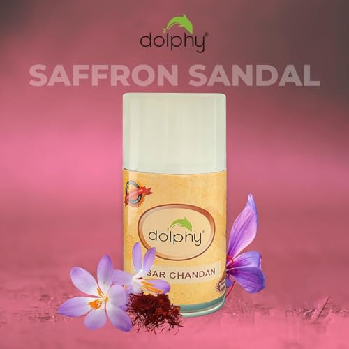 Image of Dolphy Automatic Air Freshener Refill | 3000 Sprays Guaranteed | Automatic Room Freshener, Bathroom Freshener and Room Spray and Refill Fit Dolphy Aerosol Perfume Dispenser - (kesar chandan - 300ml)