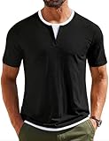 Wayleb Camiseta de Verano para Hombre Manga Corta Cuello Redondo Estilo Casual Clásica con Bloques de Color