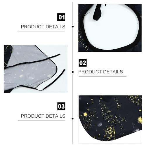 Set de 3 capas para corte de cabello impermeables con patrón de cielo nocturno para niños y uso en casa y barbería miniatura 7