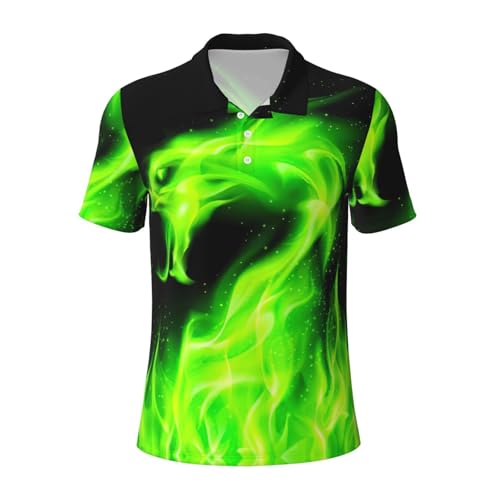 Polo anti-humidité imprimé dragon EdWal pour un confort frais