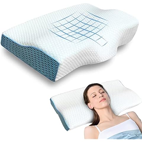 ZHOOGE Orthopädisches Schlafkissen, Memory Foam Kissen Kopfkissen Nackenkissen Cover