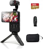 ORDRO M5 Creator Combo, Stabilizzazione a 3 Assi, Videocamera Portatile con CMOS da 1/2.5" e Video 4K 60fps, Schermo Tattile Girevole da 3.5 Pollici, Videocamera per Vlog per YouTube