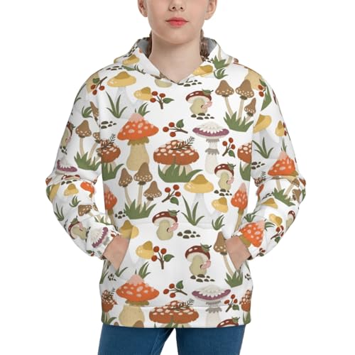 Mushrooms Kid Hoodies Boys Sweatshirts Girls Pullover with Pocket