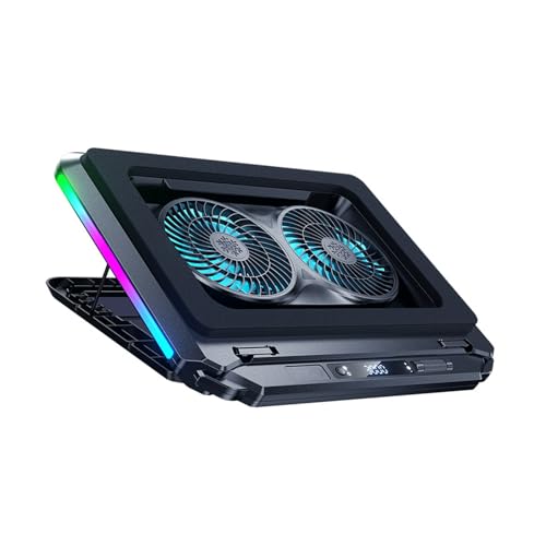 Oxxggkao Base di raffreddamento per notebook con 15 flussi d'aria overclocking design a basso rumore universale adatto per laptop da 15 a 21 pollici leggero supporto di raffreddamento