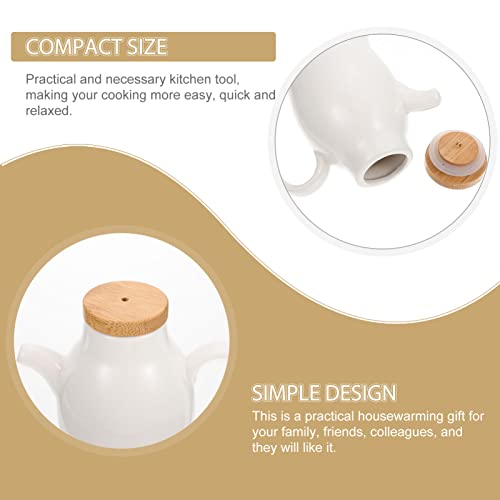 Operitacx Garrafa dosadora de molho de soja de cerâmica: galheteira de vinagre de azeite de oliva co