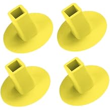 Markwort 4 Pack Ground Receptacle Plugs-Hi Vis Yellow