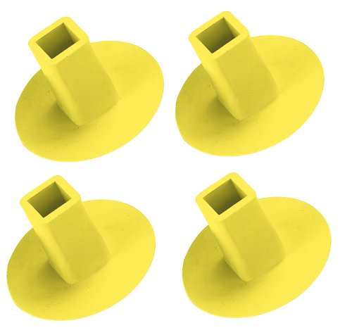 Prise de sol haute visibilité Plugs-Hi Markwort avec disques plats antidérapants jaunes