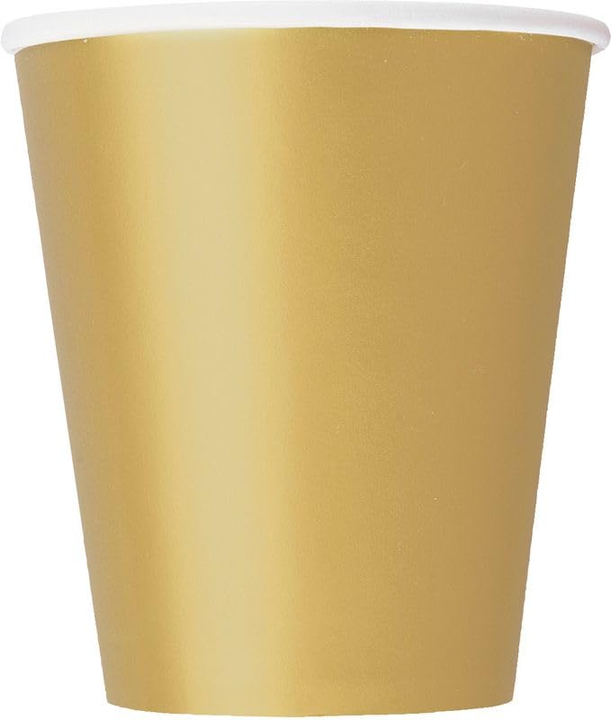 Goldenes Einweggeschirr-Set Für 16 Personen – Teller, Becher, Servietten Von Playflip