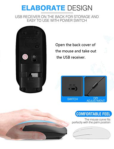 New-Upgraded-Slim-Wireless-Mouse-24G-Silent-Laptop-Mouse-with-Nano-Receiver-Ergonomic-Wireless-Mouse-for-Laptop-Portable-Mobile-Optical-Mice-for-Laptop-PC-Computer-for-Notebook-Mac-Black