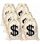 Toyvian Drawstring Dollar Bags 6pcs Dollar Sign Pattern Drawstring Bags Party Gift Bags Pirate Co...