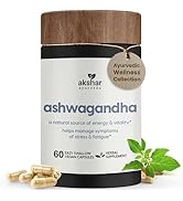 AKSHAR Ayurveda - Ashwagandha Capsules with Ashwagandha Root Extract and Powder - Adaptogenic Her...