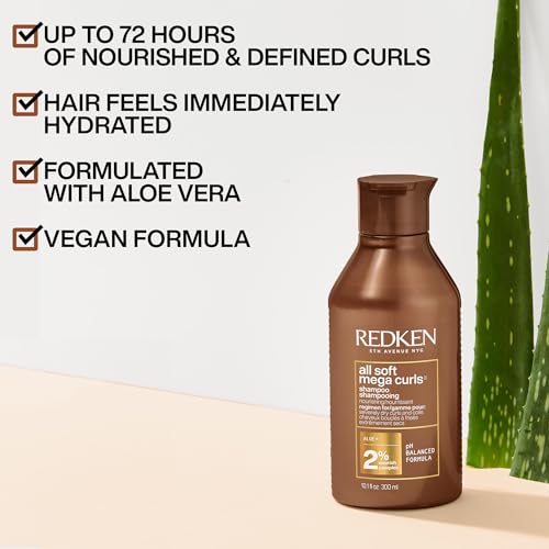 Redken 0884486510167 All Soft Mega Curls Shampoo | Sulfate Free| For Curly & Coily Hair thumb #3