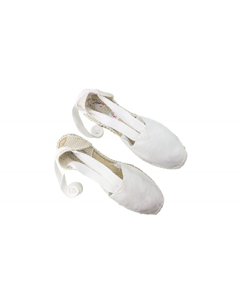 Espadrillas Valenciana piatta in tela e suola in juta (scarpe fatte a mano in Spagna)