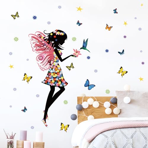 Vinilo decorativo Supzone Butterfly Girl para pared miniatura 1