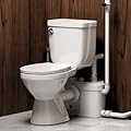MaceratingFlo Upflush Toilet System 750 Watt, Compact Toilet Pump Up To 36 Feet, Basement Toilet With AC Vent, Slow-Close Seat, IP55 Enclosure, Ideal For Challenging Plumbing Layouts