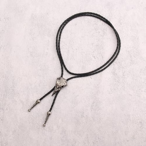 Image of GelConnie Bolo Ties for Men Women Western Cowboy Tie Mens Western Necklace Leather Necktie Gold Bolero Tie Cowboy Necklace