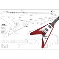A0 size - 841mm x 1189mm (33" x 47") Fully dimensioned, Full scale Beautifully drawn using CAD software in Black and White Shipped folded Includes fret slotting chart, wiring diagram, materials list, contours & more