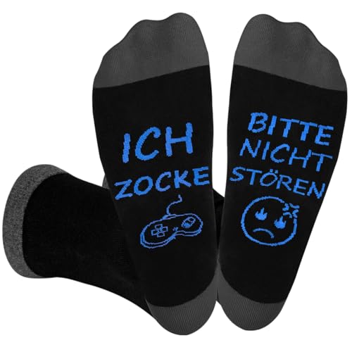 Zocker Socken mit Gaming - Lustige Geschenke für Jungen 10-14...