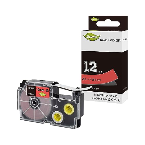 Mylabel XR-12RD �l�[�������h �݊��e�[�v �ԃe�[�v ������ ��12mm ����8m �J�V�I
