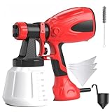 Pistola per Verniciare, 650W Spruzzatore Vernice, Pistola a Spruzzo per Verniciare Contenitore da 1200ml, Pistola Vernice a Spruzzo con 4 Ugelli&3 Modalità, Spruzzatore Vernice per Muri, Mobilia, DIY