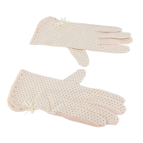 Shanrya Summer Sunscreen Gloves Nonslip Full Fingers Easy to Clean Sunscreen Soft Cycling Gloves (Beige)