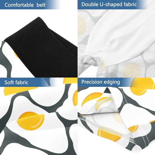 Men's Underwear Fried Eggs Boxer Briefs Soft Comfort Short Leg Trunks S-XXL4