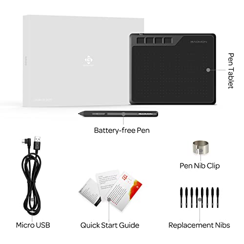 GAOMON S620 OSU Signature Graphics Tablet with 4 Express Buttons, for Drawing, Online-Learning, Compatible with Windows & Mac & Android - Image 2