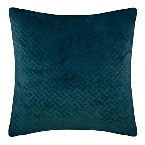 Paris Prix Atmosphera Créateur d'intérieur - Coussin Déco en Velours Dolce 40x40cm Bleu Canard