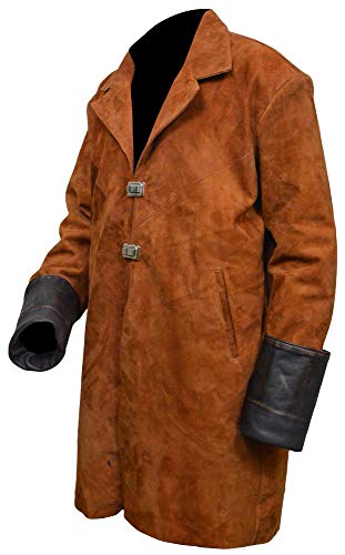 The Jasperz Mens Firefly Malcolm Reynolds Brown Suede Leather Coat, XXS-3XL3