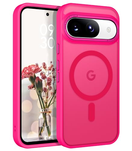 Coque Pixel 9 Pro MagSafe rose vif VENINGO mate