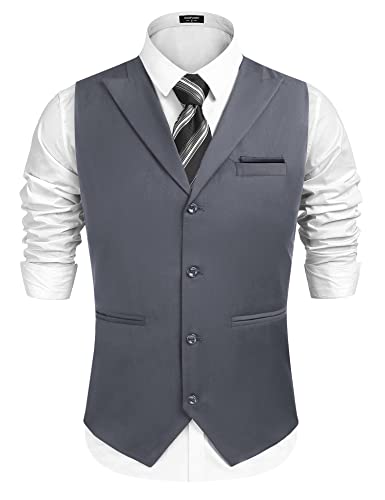 Coofandy Men's Formal Dress Suit Vest Slim Fit Wedding Party Causual Waistcoat #TOP1