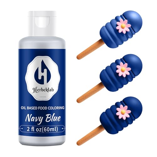 Navy Blue Oil Based Food Coloring – 2 fl oz Professional Grade Concentrated Oil Food Dye for Melting Chocolate, Candy Melts, Cake Pops, Strawberries &amp; Baking