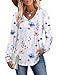 Alaroo Plus Size Tops for Women Blouses Maternity Shirts 2025 Fall Winter Clothes Boho Fashion Outfits V Neck Print 09 3XL
