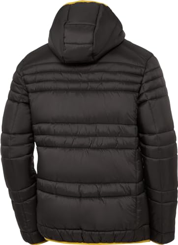 NORDCAP Steppjacke Herren in Daunenoptik, warme Winterjacke, Ultraleicht mit Kapuze, 100% Wattierung, Anthrazit, Gr. L