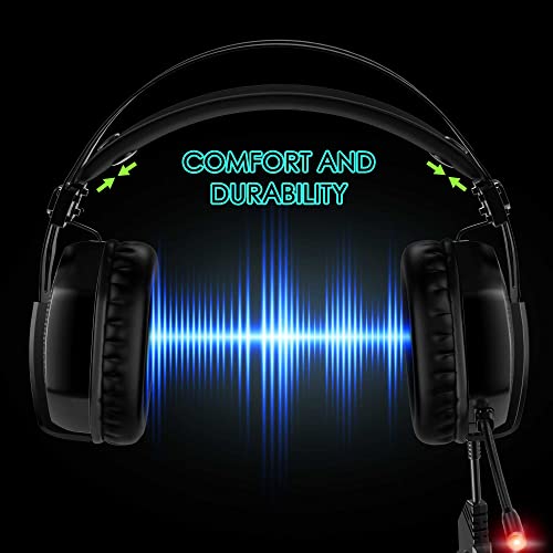 image for Mifanstech V-10 Gaming Headset for Xbox One PS4 PS5 PC with 7.1 Surrou