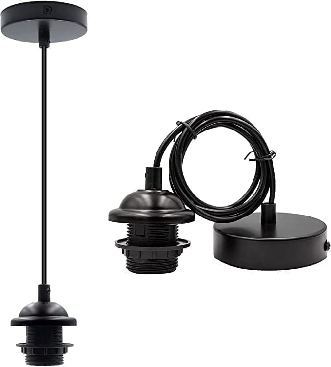 Image of Floriya Decorative Hanging Pendant Light Set of 2 | Modern Glass Ceiling Lamp with E27 Holder for Living Room, Bedroom, Hallway & Cafe Decor