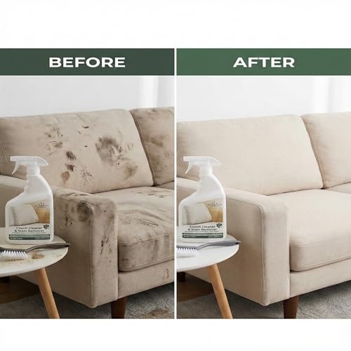 NOYATECH Couch Cleaner and Stain Remover Spray – Professional Strength, Multi-Surface Fabric and Upholstery Cleaner – Pet-Safe, Non-Toxic, Quick-Drying for Couches, Sofas & Car Interiors