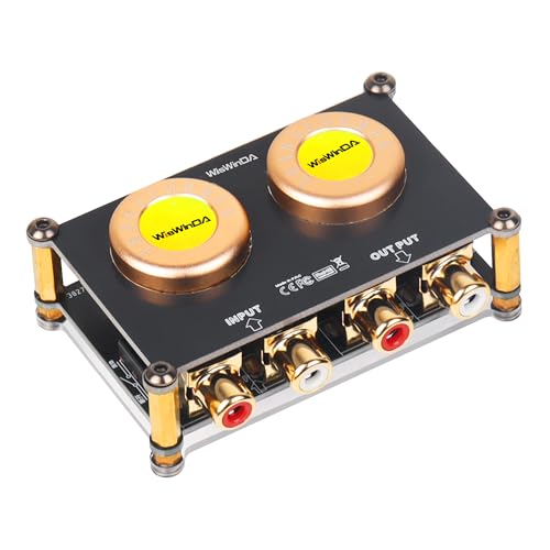 WisWinDa Pro RCA Passive Preamp 1:2 Step-Up Transformer Hot-swap Design Build-in Dual Audio Isolation Transformers (WDAMP-PRORCA-011A)