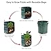YOQXHY Potato Grow Bags,(5 Pack 10 Gallon) Garden Vegetables Growing Planter with Handles and Access Flap for Planting Potato Carrot Onion Taro Radish Peanut,Green