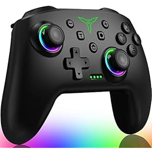 Switch Controller, Wireless Switch Controller Compatible with Switch Controller/Swicth 2/Switch Lite/OLED, Wireless Switch Controllers Work with iOS/Android/PC with RGB Light, Programmable, TURBO & Wakeup