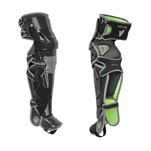 All-Star MVP-PRO Catcher Leg Guards, BK/GPH, Medium