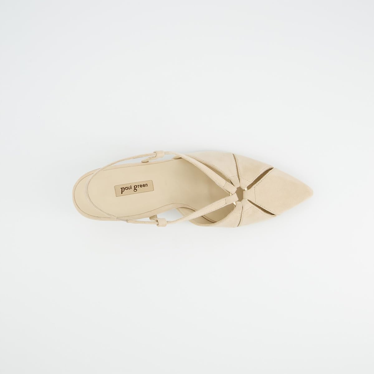 Paul Green Damen - Peeptoes & Slingpumps 6177-019 in beige Rauleder