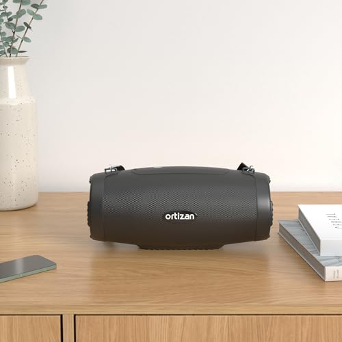 Ortizan 80W Bluetooth Speaker - Portable Wireless, Waterproof, 12H Playtime - Outdoor Loud Subwoofer for Party and Camping