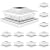 VOLISUN Solar Post Cap Lights Outdoor 4x4/6x6 Wooden/Vinyl Fence Cap Lights for Patio/Garden,Warm White with 2 Lighting Modes Waterproof,ABS Shell Lens White (12 Pack)