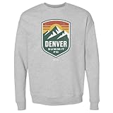 500 LEVEL Denver Summit FC Vintage Primary Logo Gray Crewneck Sweatshirt (Heather Gray, Medium)