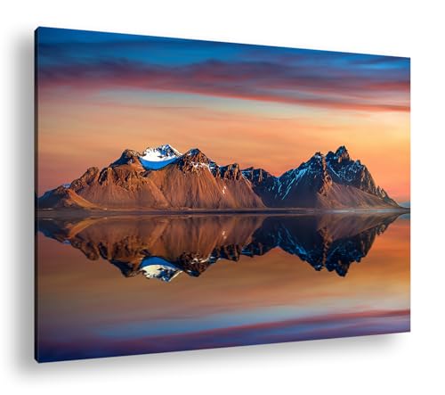 Toile ciel de feu Deyoli 100x70cm pour réveiller un mur blanc et illuminer une pièce