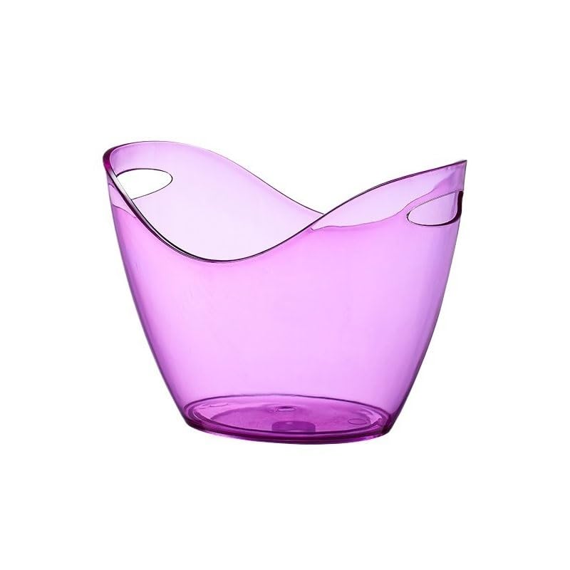 cubo de bebidas ﻿Cubo de hielo de acrílicoCubo de champán de gran capacidadCubo de pellets de hielo for barraCubo de hielo lleno Mantiene el hielo frío y seco. Ideal para bares, f(Purple)