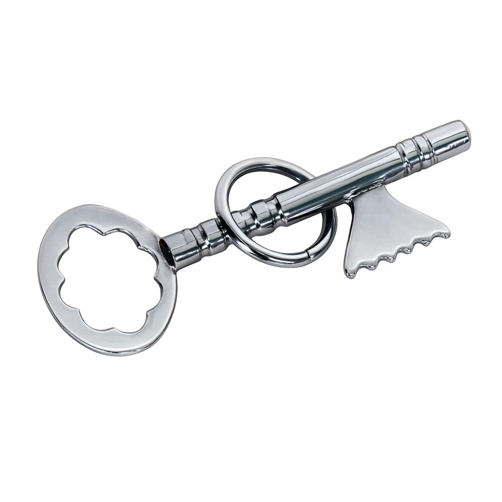 MilesMagic Key and Ring Mystery | Precision Machined Brass Key with Solid Metal Ring — Electroplated Mechanical Magic Trick Prop for Close-Up & Stage Performers